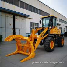 Wheel Loader With Log Clamp